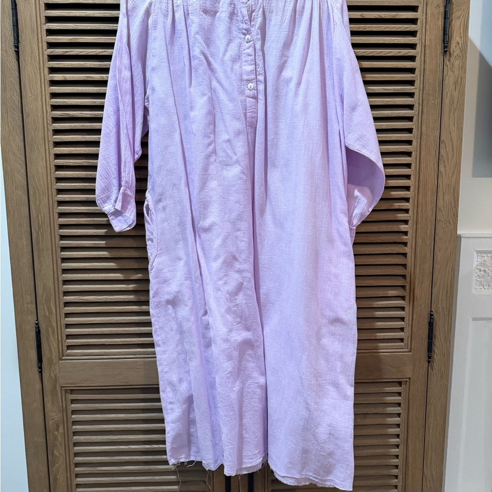 Lavender Button-Up Women's Dress